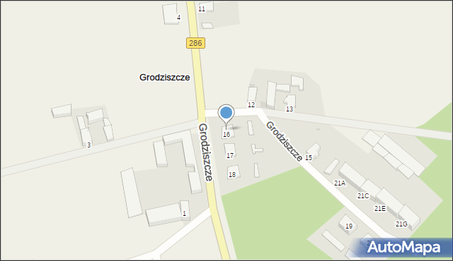 Grodziszcze, Grodziszcze, 16/1, mapa Grodziszcze