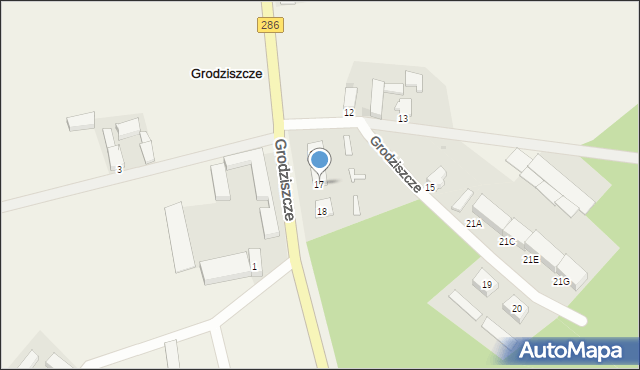 Grodziszcze, Grodziszcze, 17, mapa Grodziszcze