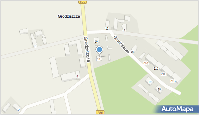 Grodziszcze, Grodziszcze, 18/1, mapa Grodziszcze