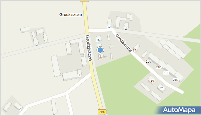 Grodziszcze, Grodziszcze, 18, mapa Grodziszcze