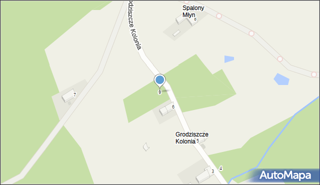 Grodziszcze Kolonia, Grodziszcze Kolonia, 9, mapa Grodziszcze Kolonia