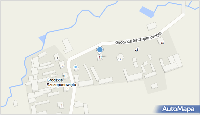 Grodzkie Szczepanowięta, Grodzkie Szczepanowięta, 11, mapa Grodzkie Szczepanowięta