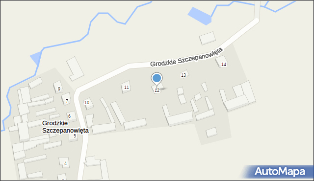 Grodzkie Szczepanowięta, Grodzkie Szczepanowięta, 12, mapa Grodzkie Szczepanowięta