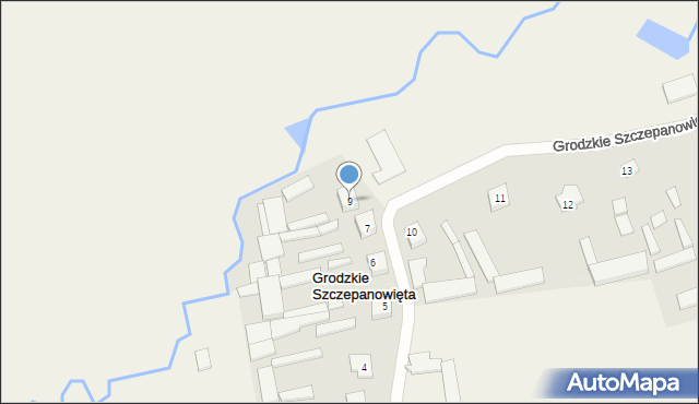 Grodzkie Szczepanowięta, Grodzkie Szczepanowięta, 9, mapa Grodzkie Szczepanowięta