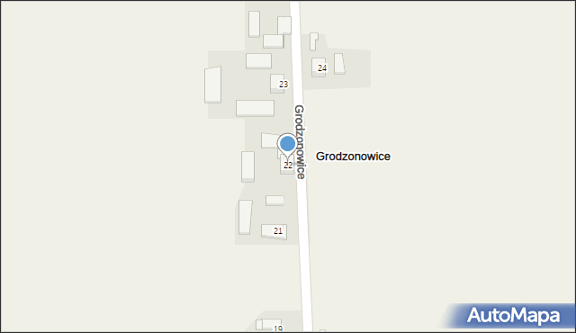 Grodzonowice, Grodzonowice, 22, mapa Grodzonowice