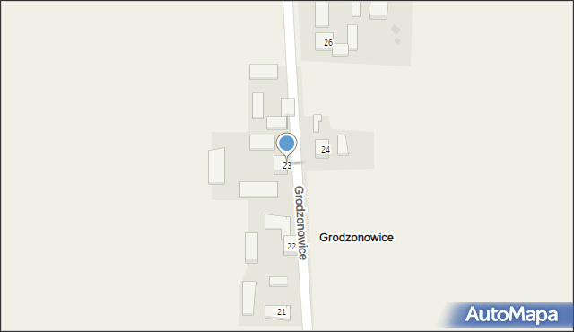 Grodzonowice, Grodzonowice, 23, mapa Grodzonowice