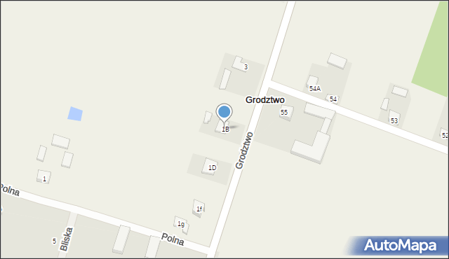 Grodztwo, Grodztwo, 1B, mapa Grodztwo