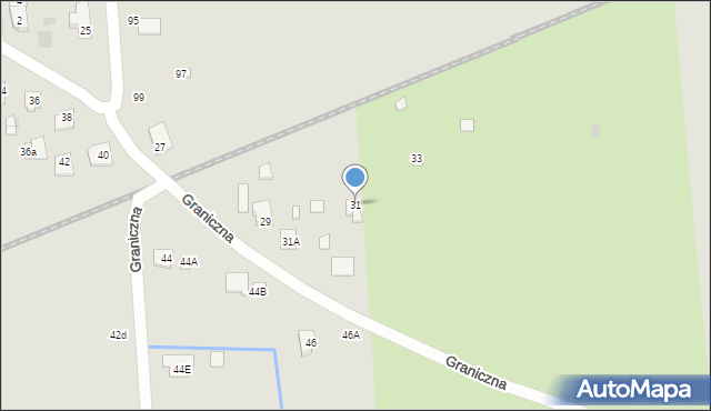 Grójec, Graniczna, 31, mapa Grójec
