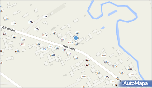 Gromada, Gromada, 116, mapa Gromada