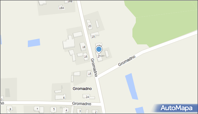 Gromadno, Gromadno, 17, mapa Gromadno