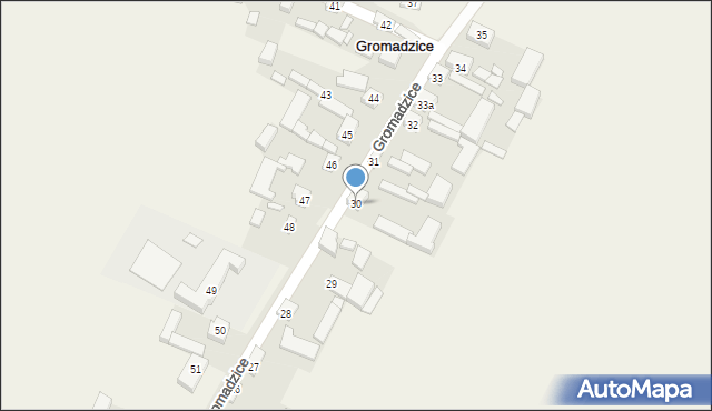 Gromadzice, Gromadzice, 30, mapa Gromadzice