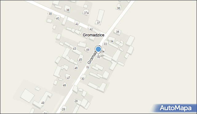 Gromadzice, Gromadzice, 32, mapa Gromadzice