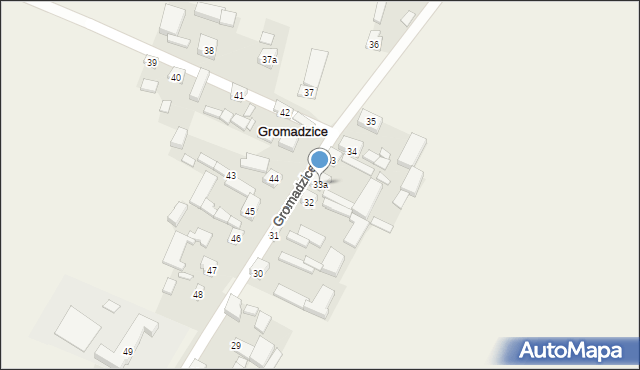 Gromadzice, Gromadzice, 33a, mapa Gromadzice