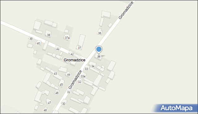 Gromadzice, Gromadzice, 35, mapa Gromadzice