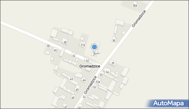 Gromadzice, Gromadzice, 37, mapa Gromadzice