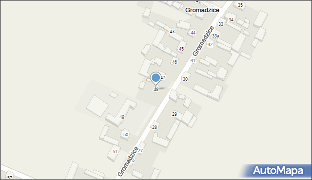 Gromadzice, Gromadzice, 48, mapa Gromadzice