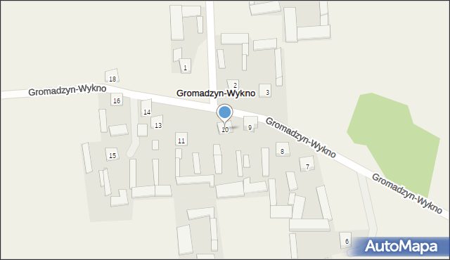 Gromadzyn-Wykno, Gromadzyn-Wykno, 10, mapa Gromadzyn-Wykno