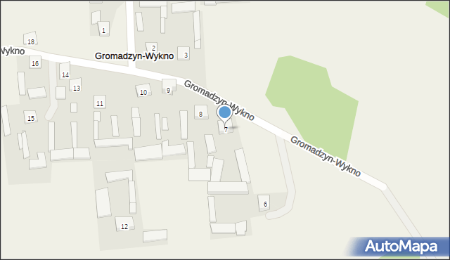 Gromadzyn-Wykno, Gromadzyn-Wykno, 7, mapa Gromadzyn-Wykno