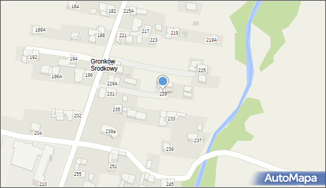 Gronków, Gronków, 229, mapa Gronków