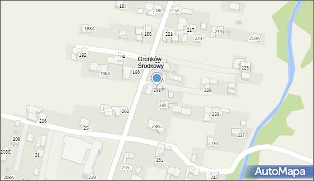 Gronków, Gronków, 231, mapa Gronków