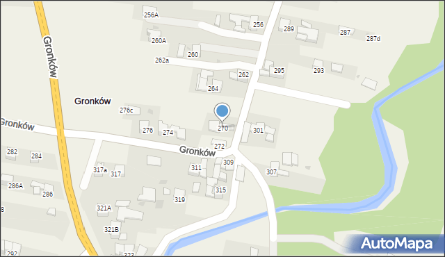 Gronków, Gronków, 270, mapa Gronków