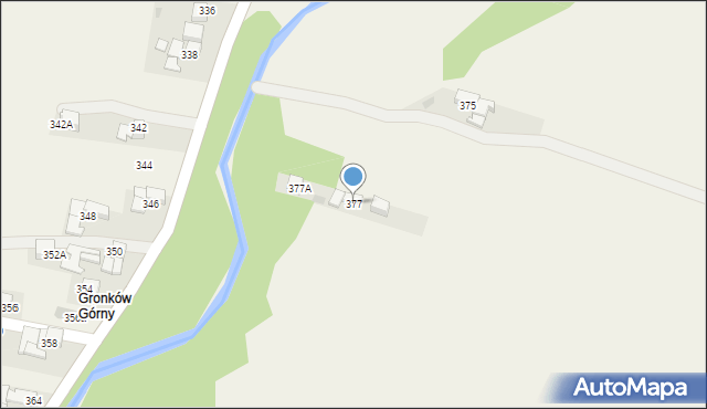 Gronków, Gronków, 377, mapa Gronków
