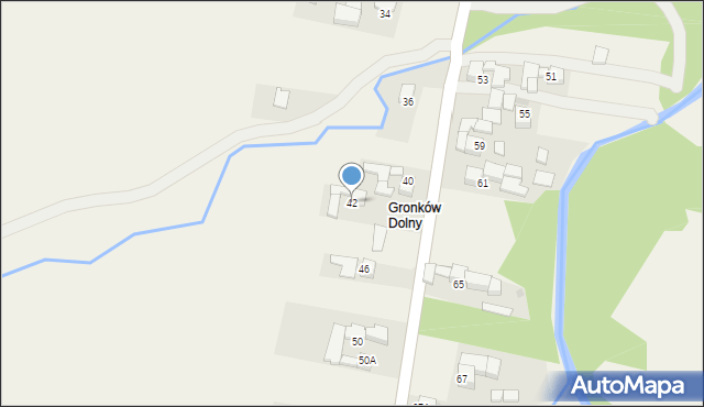 Gronków, Gronków, 42, mapa Gronków