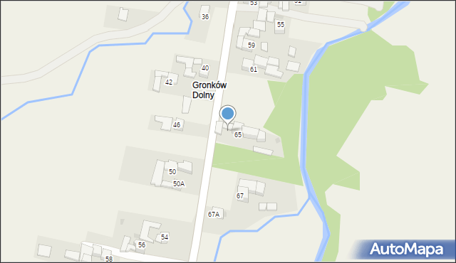 Gronków, Gronków, 65a, mapa Gronków