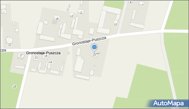 Gronostaje-Puszcza, Gronostaje-Puszcza, 11, mapa Gronostaje-Puszcza