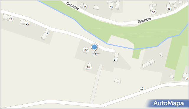 Gronów, Gronów, 18, mapa Gronów