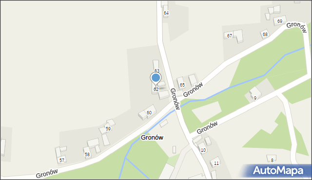 Gronów, Gronów, 62, mapa Gronów