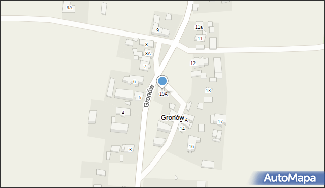 Gronów, Gronów, 15A, mapa Gronów