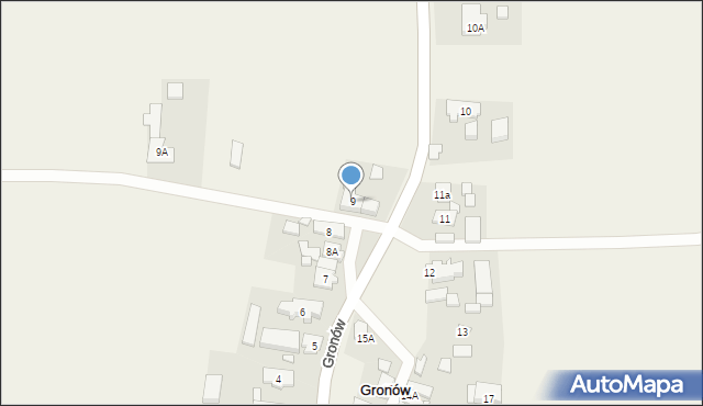 Gronów, Gronów, 9, mapa Gronów