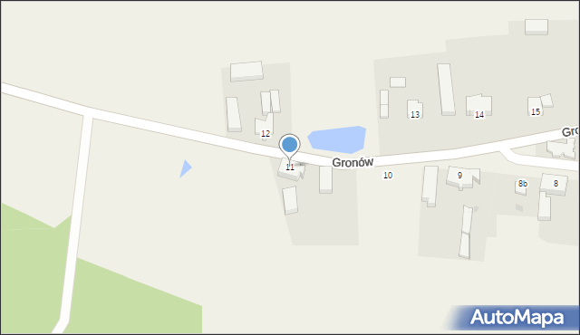 Gronów, Gronów, 11, mapa Gronów