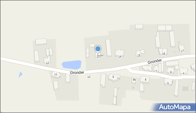 Gronów, Gronów, 13, mapa Gronów