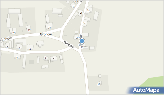 Gronów, Gronów, 30, mapa Gronów