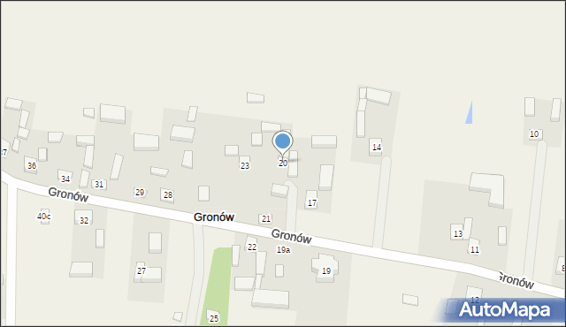 Gronów, Gronów, 20, mapa Gronów