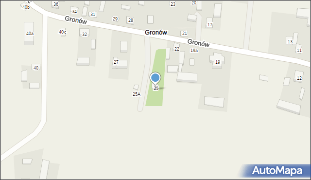 Gronów, Gronów, 25, mapa Gronów