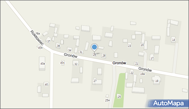 Gronów, Gronów, 29, mapa Gronów