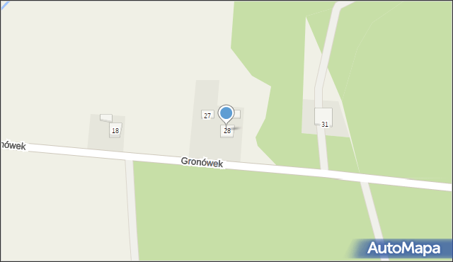 Gronówek, Gronówek, 28, mapa Gronówek