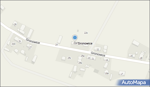 Gronowice, Gronowice, 22a, mapa Gronowice