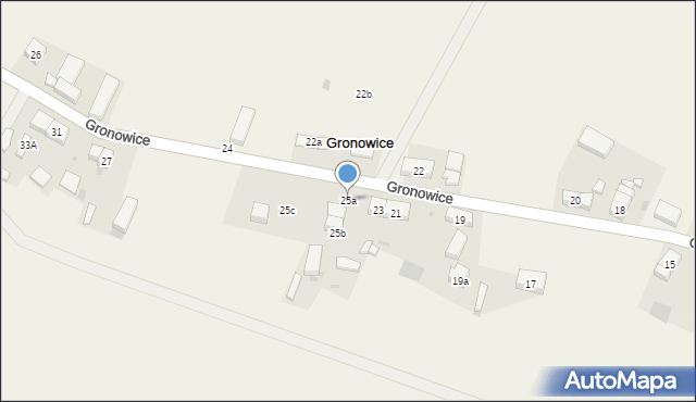 Gronowice, Gronowice, 25a, mapa Gronowice