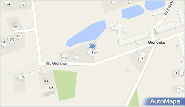 Gronówko, Gronówko, 13a, mapa Gronówko