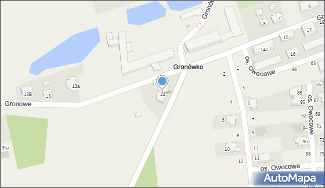 Gronówko, Gronówko, 14, mapa Gronówko