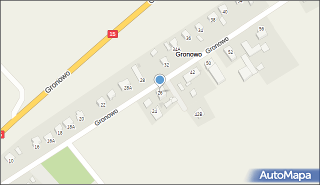 Gronowo, Gronowo, 26, mapa Gronowo