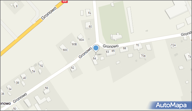 Gronowo, Gronowo, 61, mapa Gronowo