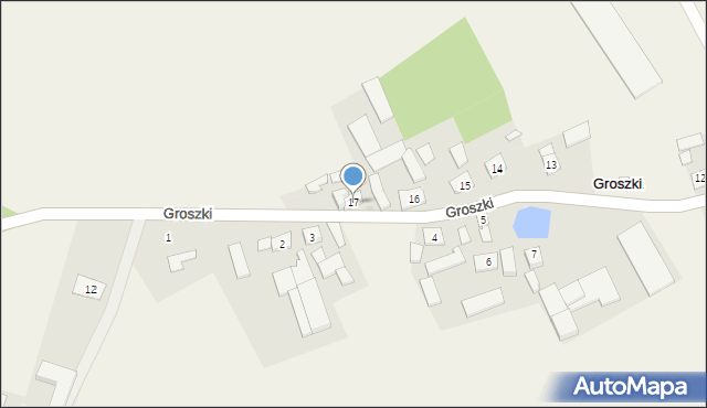 Groszki, Groszki, 17, mapa Groszki