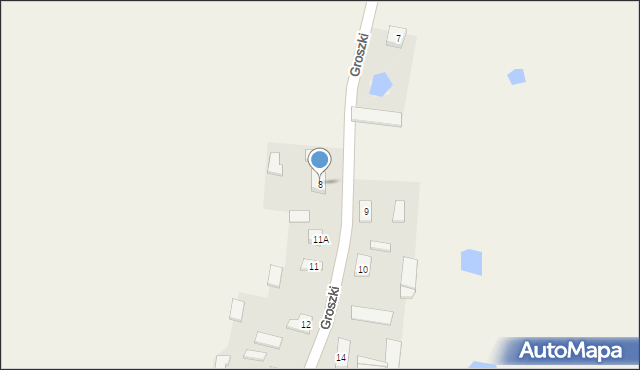 Groszki, Groszki, 8, mapa Groszki