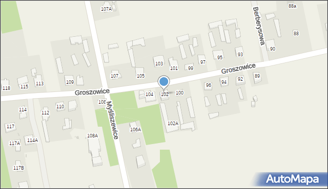 Groszowice, Groszowice, 102, mapa Groszowice
