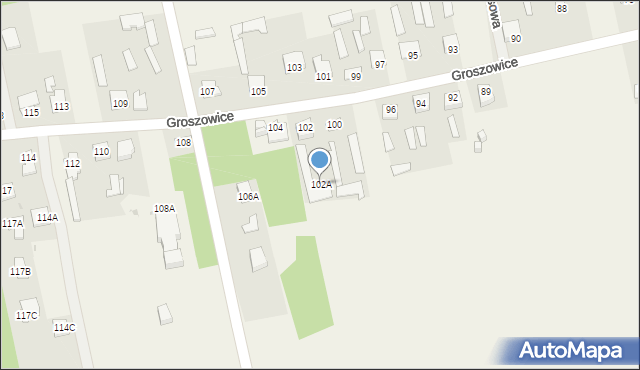 Groszowice, Groszowice, 102A, mapa Groszowice